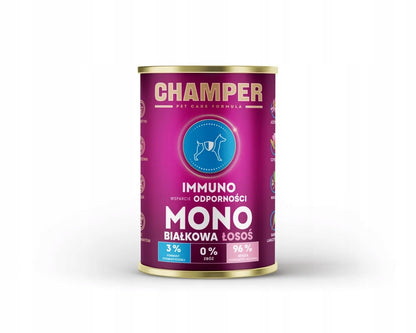 CHAMPER Immuno Monobiałkowa Łosoś 400g karma mokra dla psów dorosłych