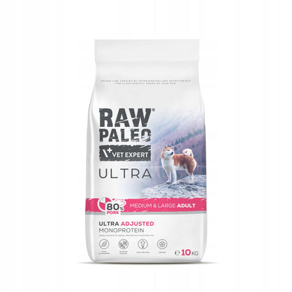 RAW PALEO Ultra Pork Medium Large Adult 10kg z wieprzowiną dla psów dorosłych ras średnich i dużych