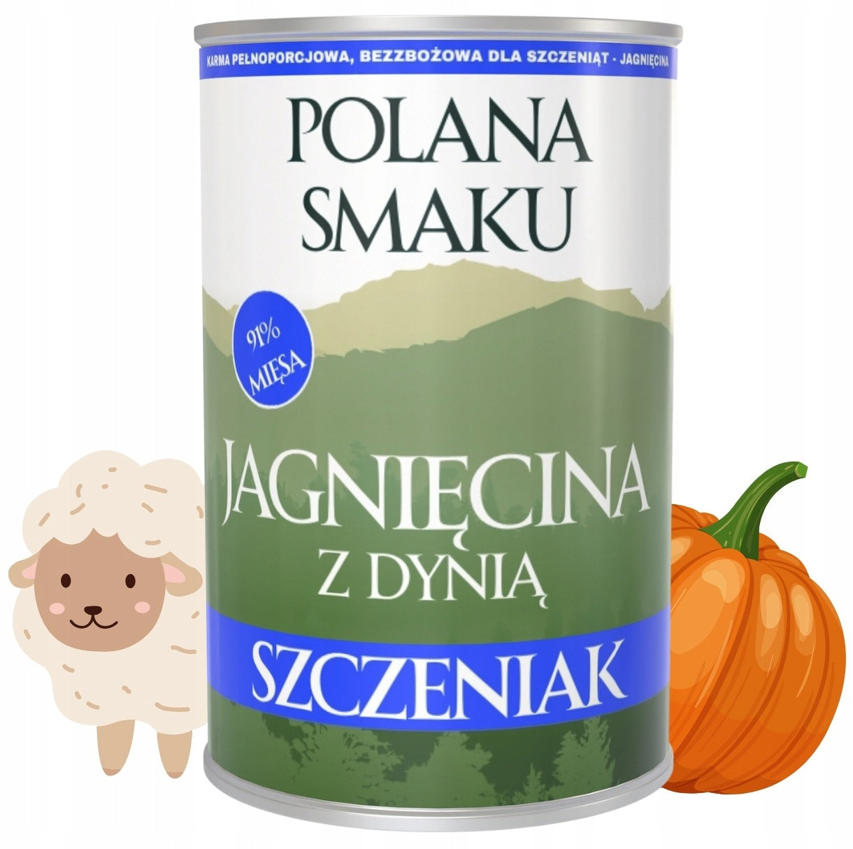 POLANA SMAKU Jagnięcina z Dynią 400g karma mokra monoproteinowa dla szczeniąt