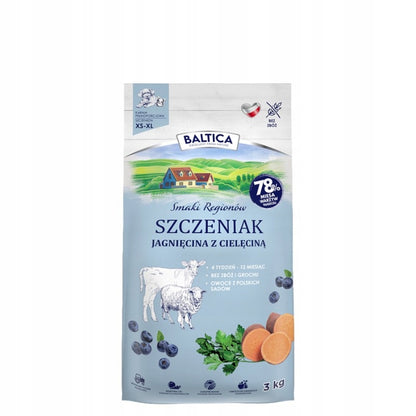 BALTICA Smaki Regionów Szczenię Jagnięcina z cielę S/L/XL 3kg
