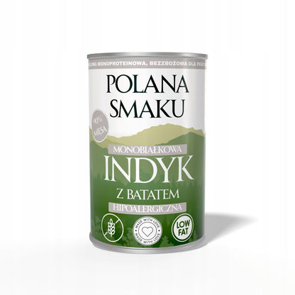 POLANA SMAKU Indyk z Batatem 400g karma mokra monoproteinowa dla psów dorosłych