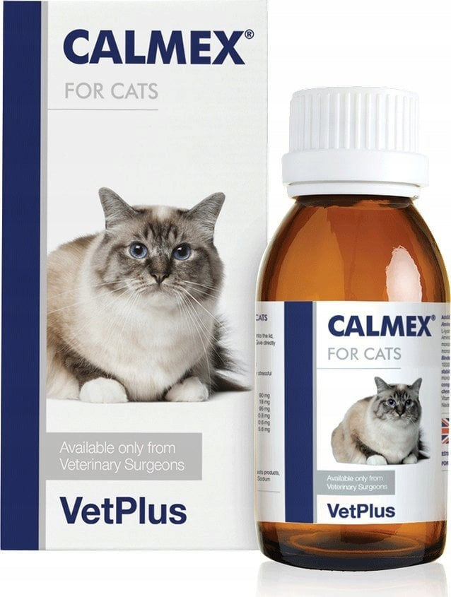 VetPlus Calmex Koty Uspokojenie Relaks Stres Krople 60 ml