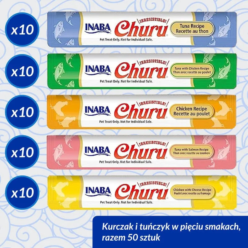 INABA CAT Churu Varieties Tuńczyk 50x14g słoik 700g