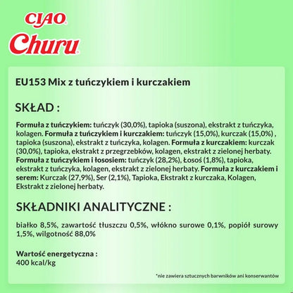 INABA CAT Churu Varieties Tuńczyk 50x14g słoik 700g
