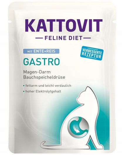 KATTOVIT Gastro kaczka ryż 85g na układ pokarmowy