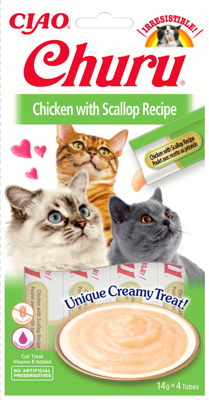 INABA CAT CHURU SKIN & COAT CHICKEN 20x14g (280g) BOX