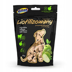 HILTON Liofilizowany przysmak z wątróbką wołową i jabłkiem 50g dla psa