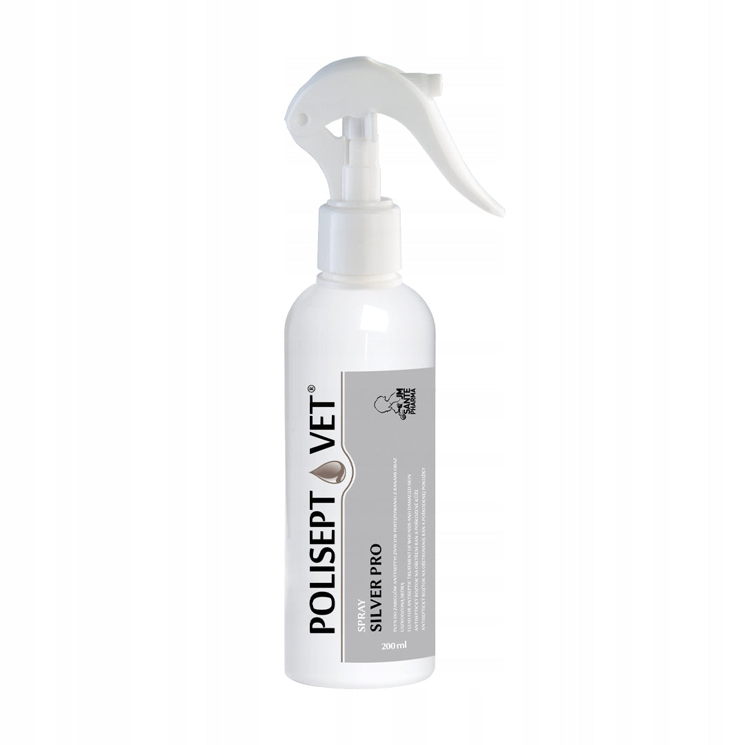 Jm Sante Polisept Vet Spray Silver Pro 200ml Na Rany Oparzenia Uszkodzenia