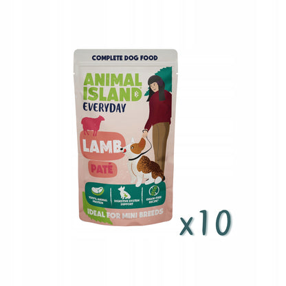 ANIMAL ISLAND Everyday Pasztet z jagnięciny 10x150g dla psów ras małych