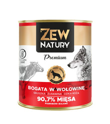 Zew Natury Premium Bogata w wołowinę 800g karma mokra dla psów dorosłych