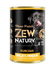 Zew Natury Mono Protein Kurczak 400g karma mokra dla psów dorosłych