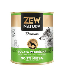 Zew Natury Premium Bogata w królika 800g karma mokra dla psów dorosłych