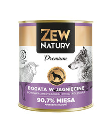 Zew Natury Premium Bogata w jagnięcinę 800g karma mokra dla psów dorosłych