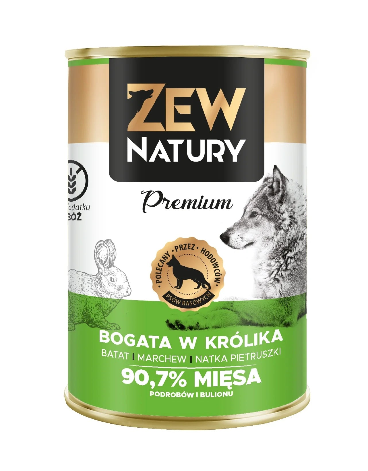 Zew Natury Premium Bogata w królika 400g karma mokra dla psów dorosłych