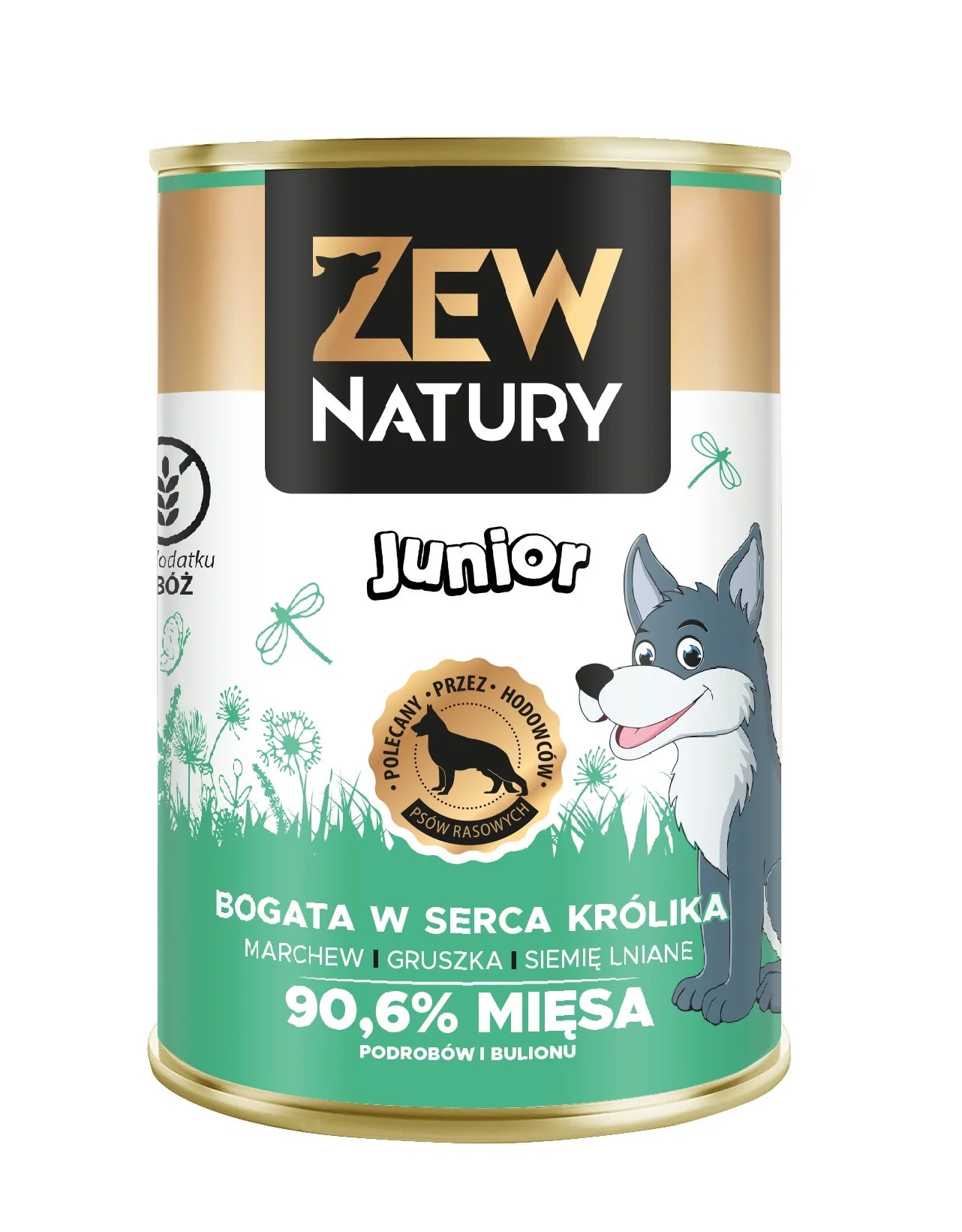 Zew Natury JUNIOR bogata w serca królika 400g