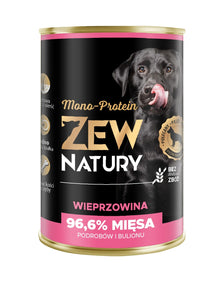 Zew Natury Mono Protein Wieprzowina 400g karma mokra dla psów dorosłych