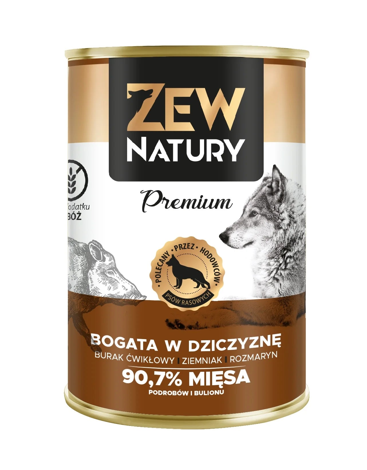 Zew Natury Premium Bogata w dziczyznę 400g karma mokra dla psów dorosłych