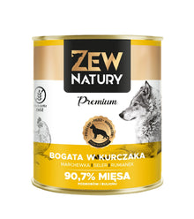 Zew Natury Premium Bogata w kurczaka 800g karma mokra dla psów dorosłych