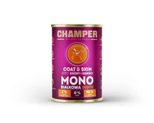 CHAMPER Coat&Skin Monobiałkowa Indyk 400g karma mokra dla psów dorosłych
