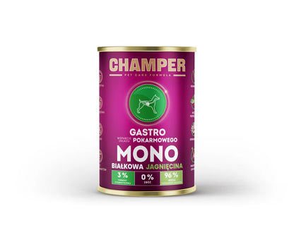 CHAMPER Gastro Monobiałkowa Jagnięcina 400g karma mokra dla psów dorosłych