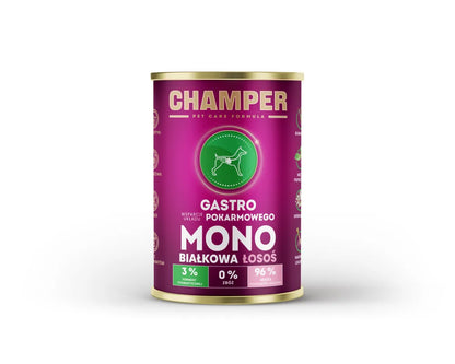 CHAMPER Gastro Monobiałkowa Łosoś 400g karma mokra dla psów dorosłych