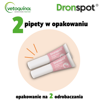 Vetoquinol Dronspot Pipety dla Małego Kota 0,5 kg - 2,5 kg 2 x 0,35 ml