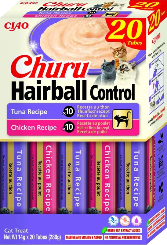 INABA CAT CHURU HAIRBALL VARIETY 20x14g (280g) BOX