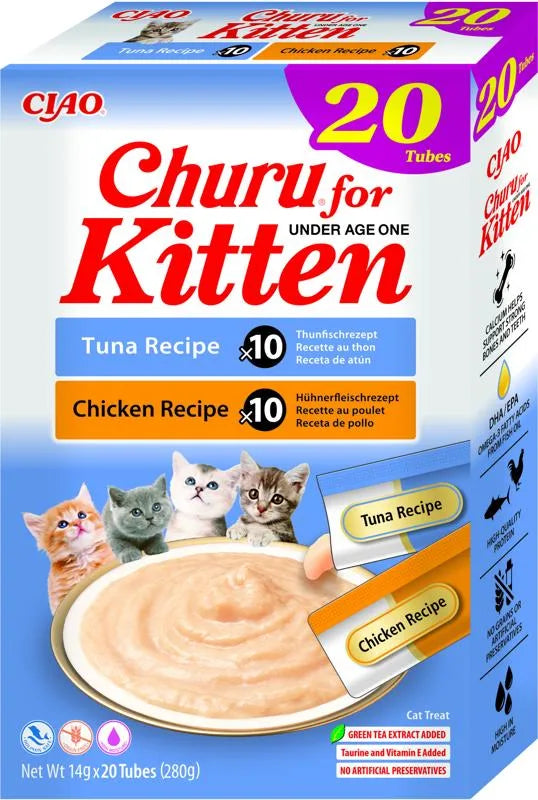 INABA CAT CHURU KITTEN VARIETY 20x14g (280g) BOX