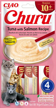 INABA CAT CHURU SENIOR TUNA WITH SALMON4x14g (56g)