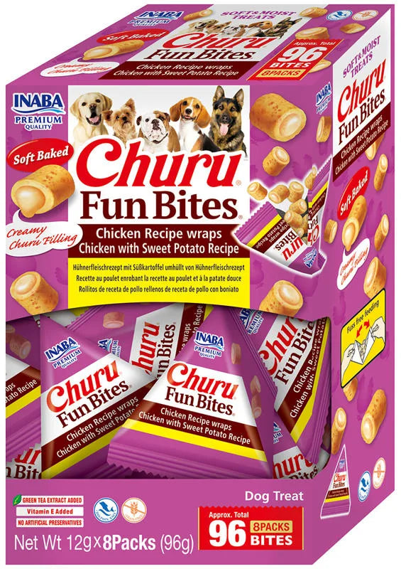 INABA DOG CHURU FUN BITES CHICKEN & POTATO 8x12g (96g)