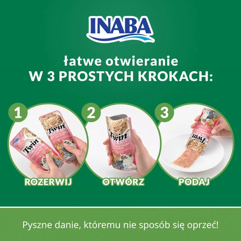 INABA DOG Twin kurczak warzywa i wołowina 12x2x40g