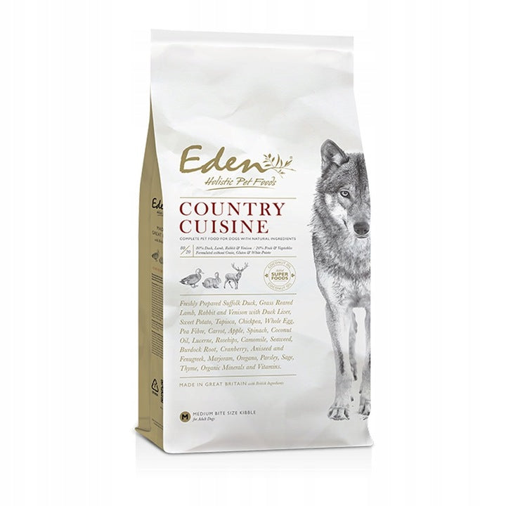 Eden Country Cuisine Rasy Średnie i Duże 2kg karma sucha dla psów dorosłych