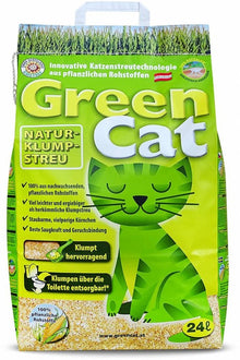GREEN CAT Naturalny zbożowy żwirek zbrylający dla kotów 24 litry
