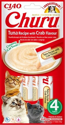 Inaba Cat Churu Tuńczyk z Krabem Przysmak Dla Kota 4 x 14 g