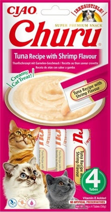 Inaba Cat Churu Tuńczyk z Krewetkami Przysmak Dla Kota 4 x 14 g
