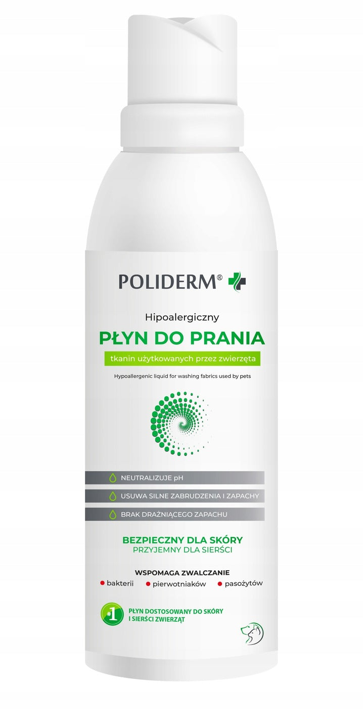 POLIDERM Hipoalergiczny płyn do prania i pielęgnacji tkanin dla zwierząt 70ml