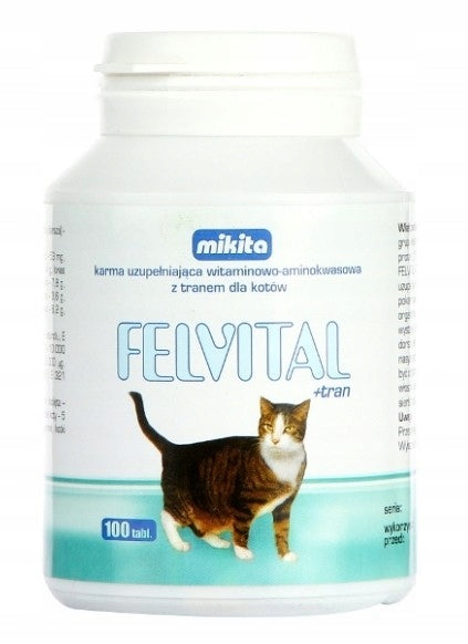 Mikita Felvital + Tran Dla Kota 100 Tabletek