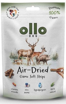 Ollo Air Dried Game Strips 80g delikatnie suszone przysmaki z dziczyzny