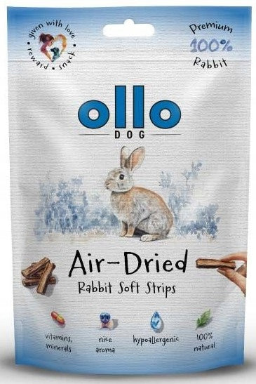 Ollo Air Dried Rabbit Strips 80g delikatnie suszone przysmaki z królika