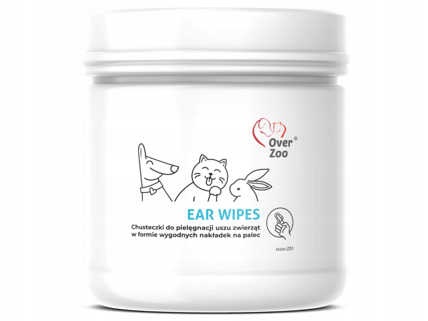 Over Zoo EAR WIPES Chusteczki do pielęgnacji uszu 50 sztuk