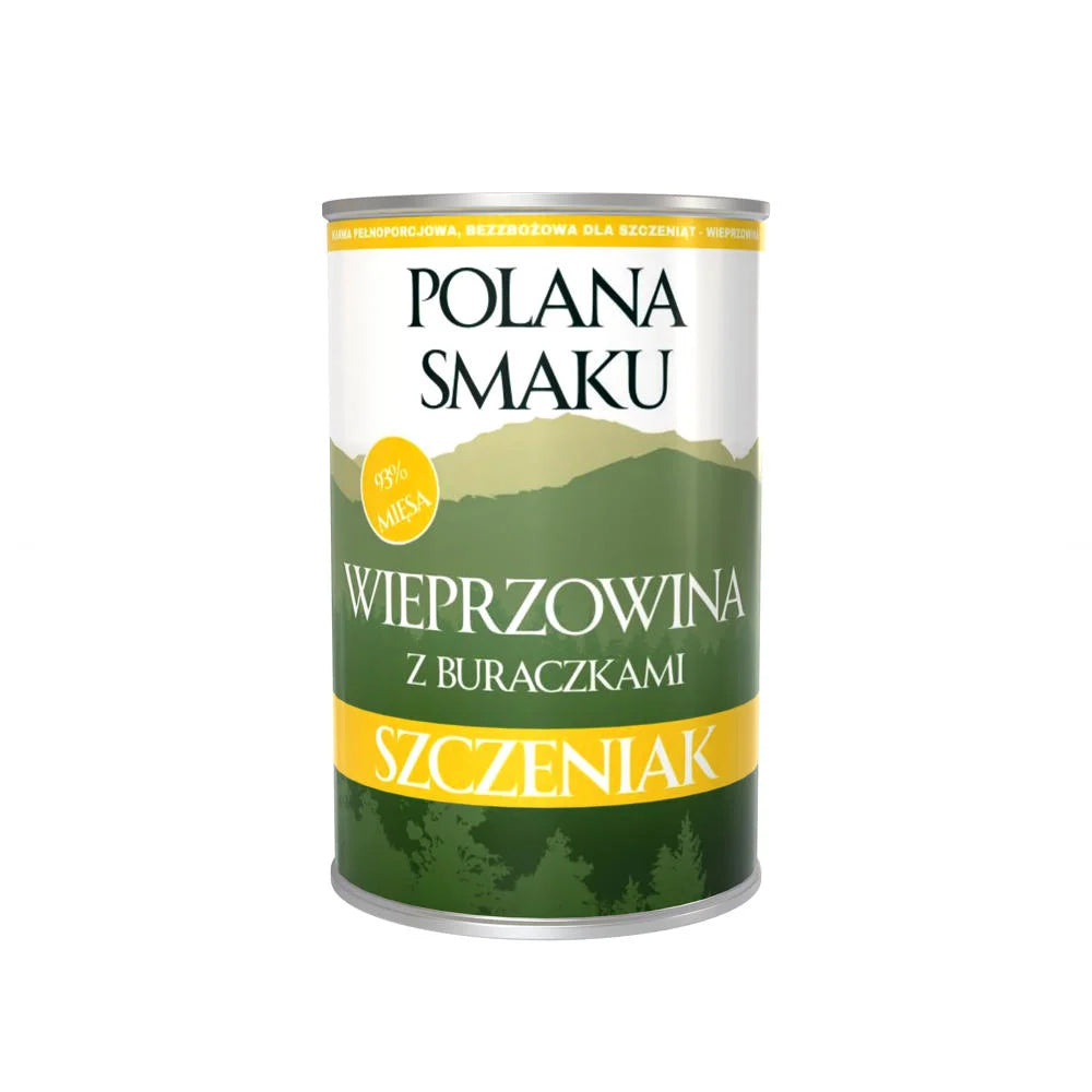 POLANA SMAKU Wieprzowina z Burakiem 400g karma mokra monoproteinowa dla szczeniąt
