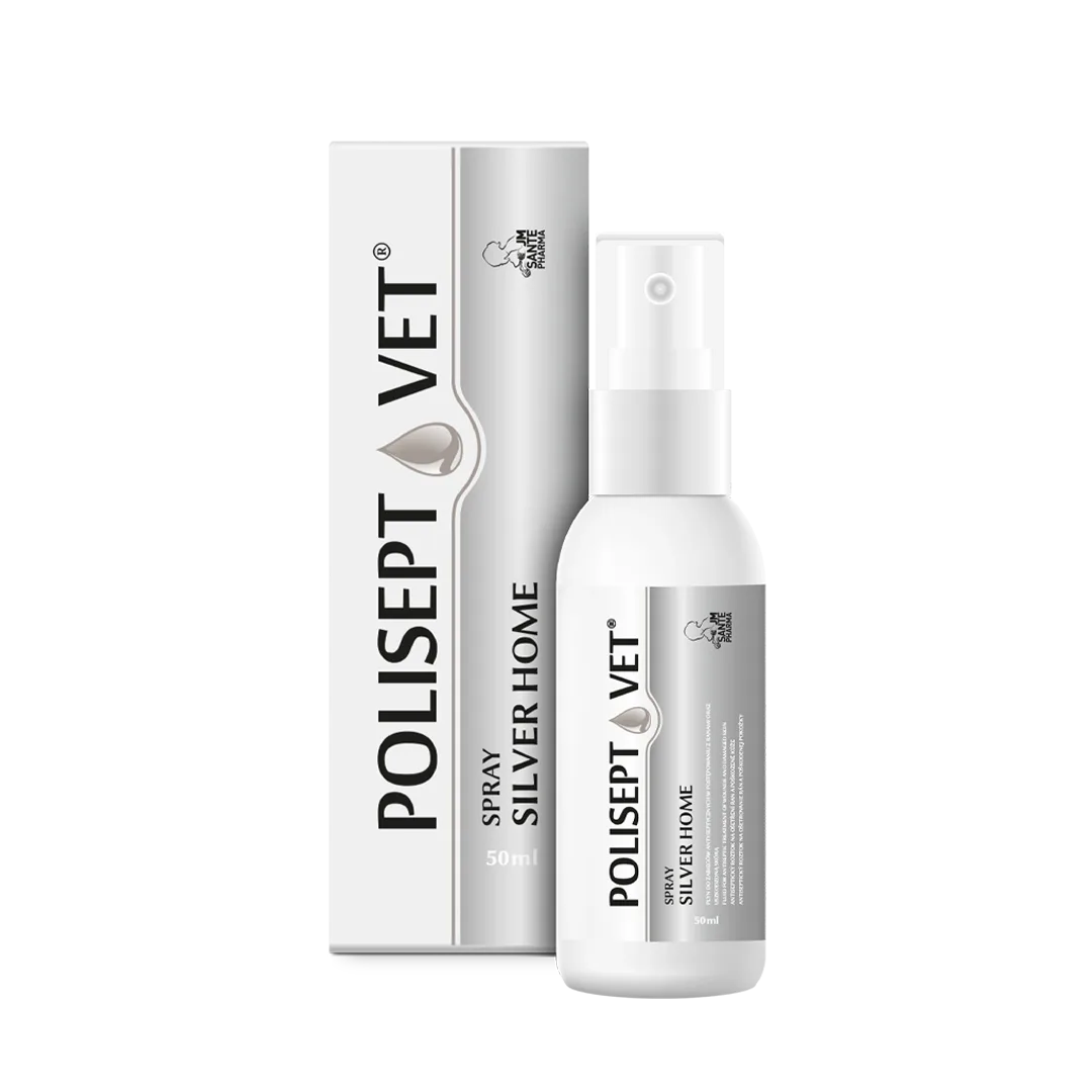 JM SANTE Polisept Vet Spray Silver 500ml do oczyszczania ran