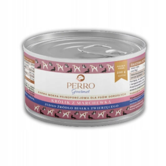 PERRO Gourment królik z marchewką dla psów dorosłych 200g