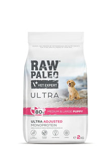 RAW PALEO Ultra Pork Medium Large Puppy 2kg z wieprzowiną dla szczeniąt ras średnich i dużych