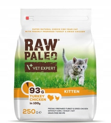 Raw Paleo karma z indykiem i kurczakiem dla kociąt 250g