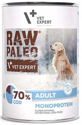 RAW PALEO mokra karma dla psów dorosłych dorsz 400g