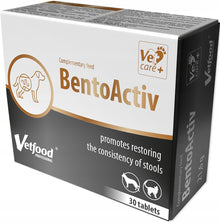Vetfood BentoActiv Wsparcie W Trakcie Biegunek Dla Psów i Kotów 30 Tabletek