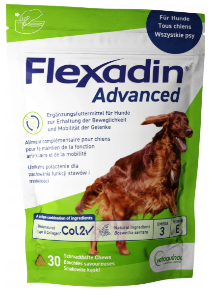 Vetoquinol Flexadin Advanced Na Stawy Dla Psów 30 Tabletek