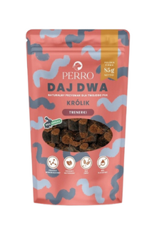 Perro DAJ DWA Trenerki z Królikiem Dla Psa 85g