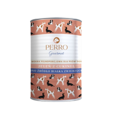 PERRO Gourmet Jeleń z cukinią 400g monobiałkowa karma dla psów dorosłych